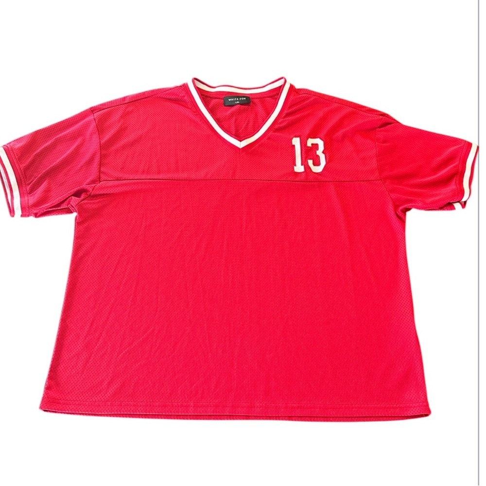 White Fox Boutique Hit A Home Run Red Jersey Size L/XL Excellent Condition